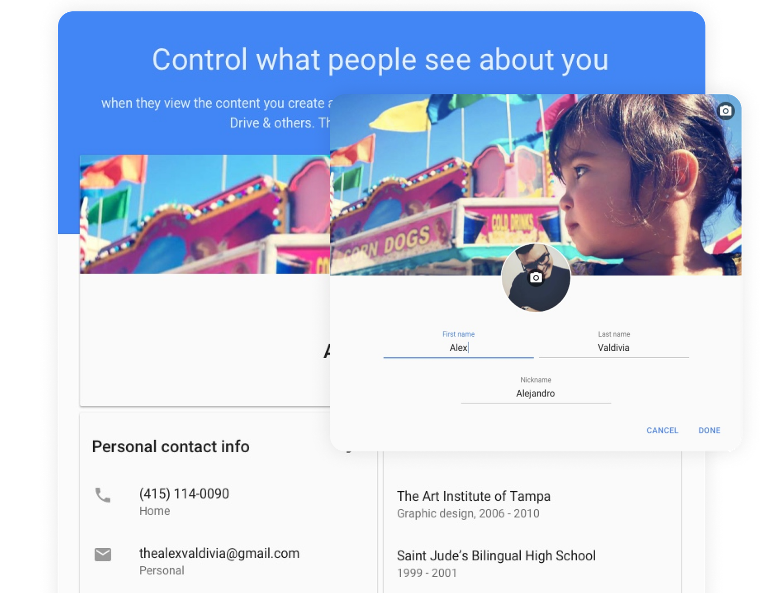 Google About Me overview