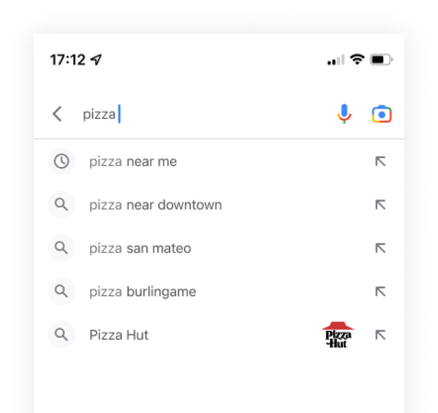 Location suggest in search