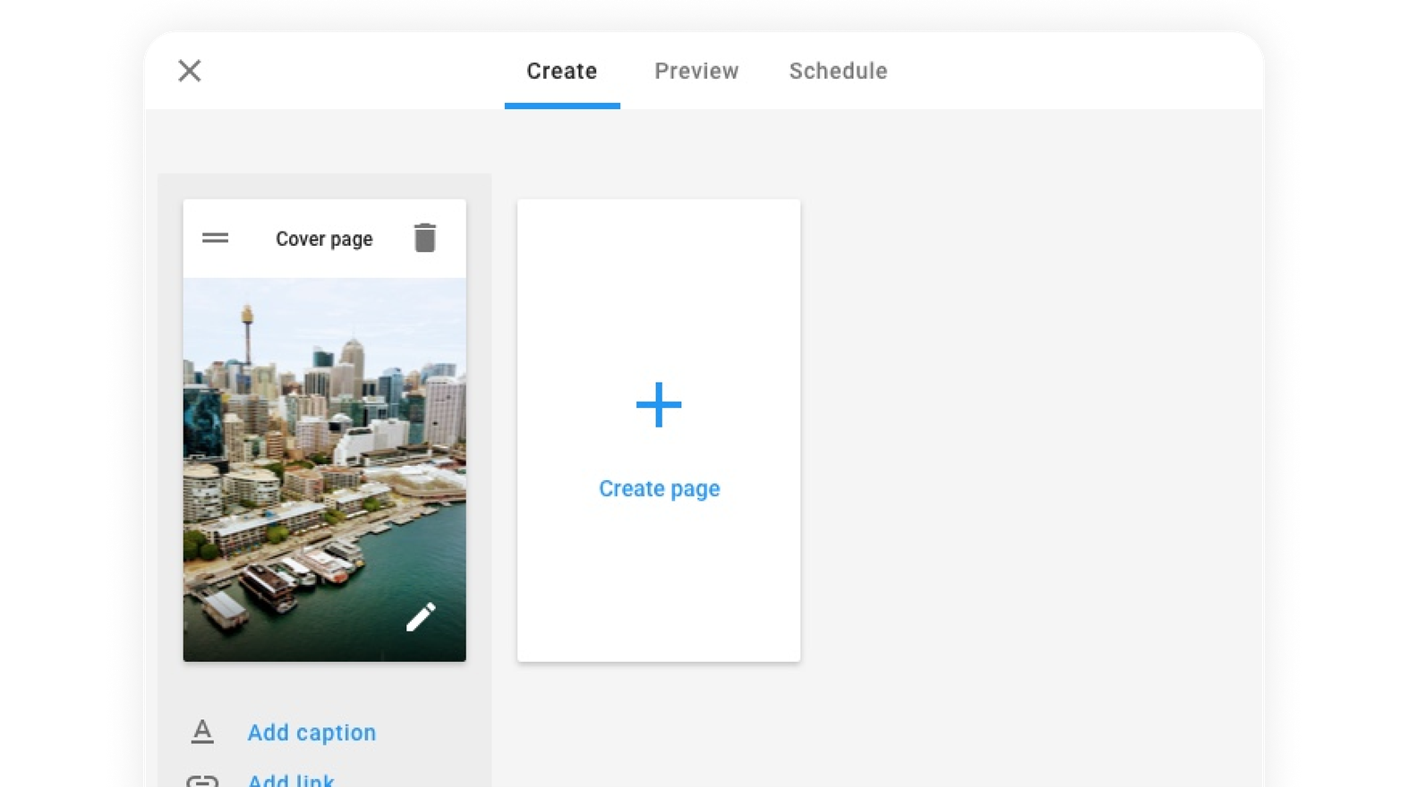 Posts on Google create pages
